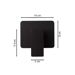 Kit C/2 Acabamentos Registro Mono Comando Base Deca Preto - 5