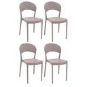 Ver imagem 1 de Jogo 4 Cadeiras Plástica Tramontina Camurça Cozinha Elegante Summa Sissi Eco