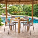 Ver imagem 2 de Jogo 4 Cadeiras Plástica Tramontina Camurça Cozinha Elegante Summa Sissi Eco