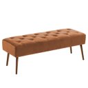Ver imagem 1 de Banco Estofado Rubi 1,20m Veludo Terracota - Clique Decorações