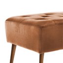 Ver imagem 3 de Banco Estofado Rubi 1,20m Veludo Terracota - Clique Decorações