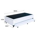 Ver imagem 2 de Cama Box Baú Auxiliar Solteiro Sintético Espuma 8cm 45x88x188 Branco