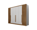 Ver imagem 2 de Guarda Roupa Casal 6 Portas 8 Gavetas - Himalaia Ripado-branco - Móveis Novo Horizonte