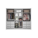 Ver imagem 3 de Guarda Roupa Casal 6 Portas 8 Gavetas - Himalaia Ripado-branco - Móveis Novo Horizonte