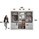 Ver imagem 6 de Guarda Roupa Casal 6 Portas 8 Gavetas - Himalaia Ripado-branco - Móveis Novo Horizonte
