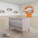 Ver imagem 4 de Berço Mini Cama Móveis Estrela Ternura - Rosa Wood + Colchão Probel