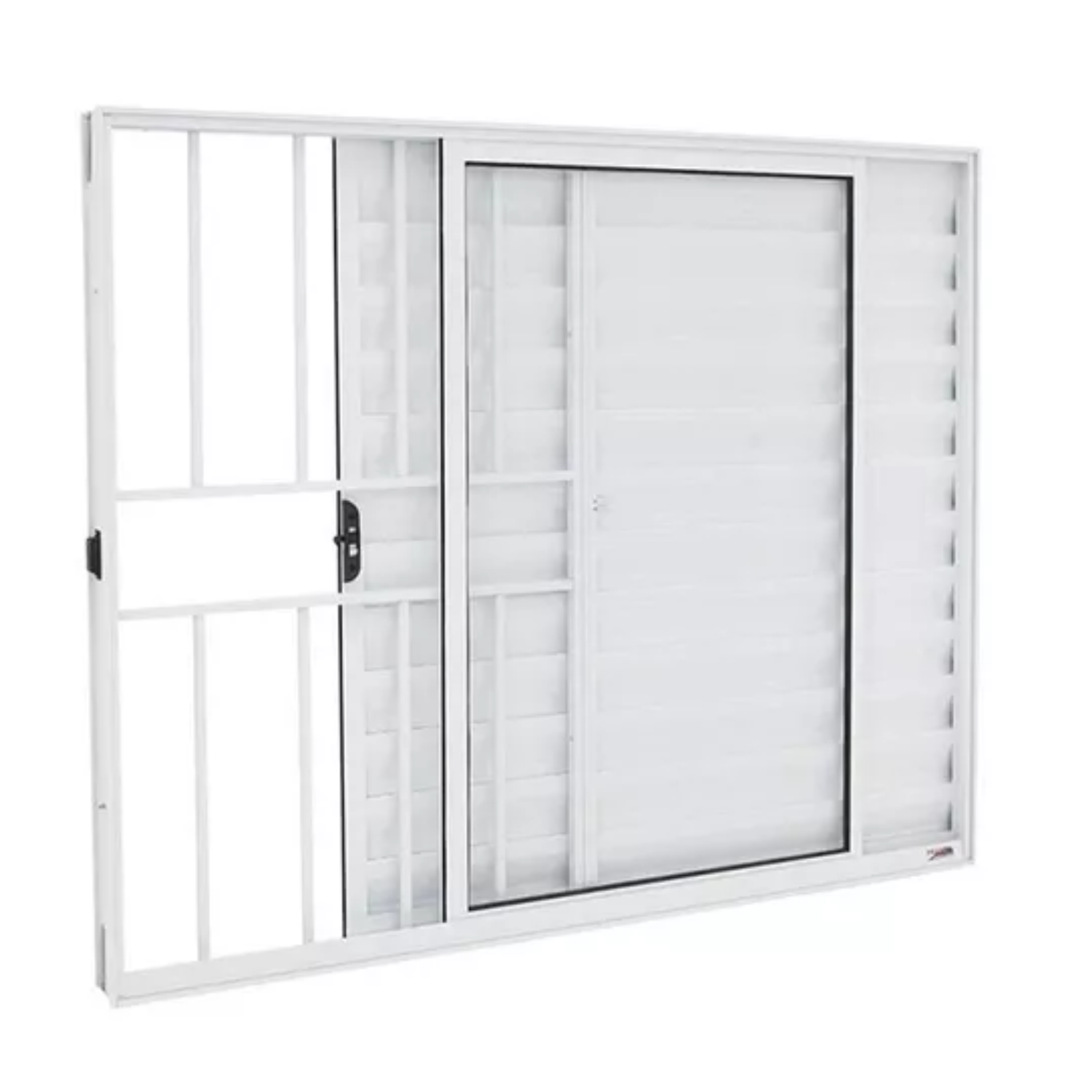 janela quarto Veneziana Alumínio Branco C/g 100x120 3f L.18 (emborrachado) - 2