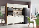 Ver imagem 1 de Cozinha Compacta Atenas com Balcão sem Tampo P/ Pia 9 Portas 1 Gaveta Atacama Off White - Aramó