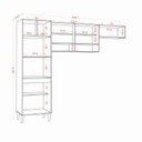 Ver imagem 4 de Cozinha Compacta Atenas com Balcão sem Tampo P/ Pia 9 Portas 1 Gaveta Atacama Off White - Aramó
