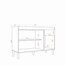 Ver imagem 5 de Cozinha Compacta Atenas com Balcão sem Tampo P/ Pia 9 Portas 1 Gaveta Atacama Off White - Aramó