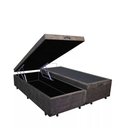 Ver imagem 2 de Base Box Baú Casal Luxo Blindado Bipartido AColchoes Suede Marrom 41x138x188