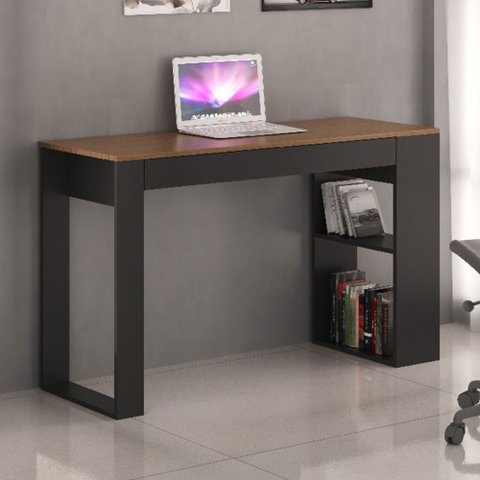 Mesa Escrivaninha 3015 1 Gaveta Montana/preto - Quiditá Móveis