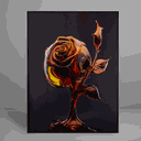Ver imagem 1 de Quadro Decorativo Flower Rose Crystal Relevo