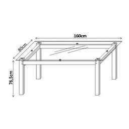 Conjunto Sala de Jantar Mesa Tampo de Vidro 80cmx160cm 6 Cadeiras Ivete Espresso Móveis - 3