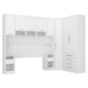 Ver imagem 2 de Quarto Modulado Casal de Canto com Guarda-roupas Maleiro e Cabeceira Alpes Master Luciane Móveis