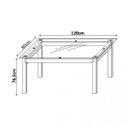 Ver imagem 3 de Conjunto Sala de Jantar Mesa Tampo de Vidro 80x120cm 4 Cadeiras Ivete Espresso Móveis