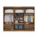 Ver imagem 2 de Guarda Roupa Casal com Espelho 6 Portas 4 Gavetas Alba