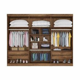 Guarda Roupa Casal com Espelho 6 Portas 4 Gavetas Alba - 2 Guarda Roupa Casal com Espelho 6 Portas 4 Gavetas Alba - 2