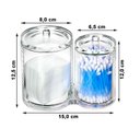 Ver imagem 4 de Organizador Acrílico Ps Porta Algodão Cotonete Maquiagem Sb Multiuso Cristal