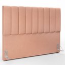 Ver imagem 5 de Kit Cabeceira Cama Box Casal King 195cm com Calçadeira Baú Dália W01 Linho Rosê - Lyam