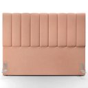 Ver mais imagens de Kit Cabeceira Cama Box Casal King 195cm com Calçadeira Baú Dália W01 Linho Rosê - Lyam