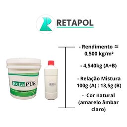 Retapur Kit 2 Baldes Cola Pu Para Borracha 9,08 Kg Retapol - 5