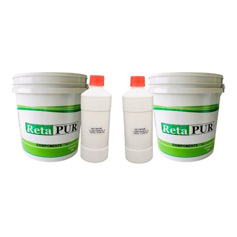 Retapur Kit 2 Baldes Cola Pu Para Borracha 9,08 Kg Retapol