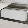 Baú Vitória 120Cm Calçadeira Estofada Suede Branco - 1