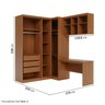 Guarda-Roupa Modulado 7 Peças 6 Portas Arani CabeCasa MadeiraOriginals - 4