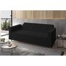 Sofá Cama 3 Lugares Mônaco: Sued Preto - 1