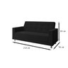 Sofá Cama 3 Lugares Mônaco: Sued Preto - 8