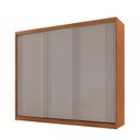 Ver imagem 2 de Guarda-Roupa Casal 100% MDF 3 Portas de Correr com 2 Gavetas Chile Off White/Marromle