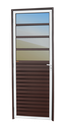 Ver imagem 1 de Porta de Cozinha Alumínio 80 Dir L25 V.Refl.Mix Corten Brimak