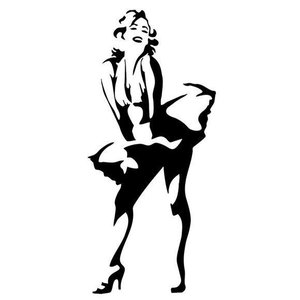 Adesivo Parede Marilyn Monroe Cinema Retro:preto