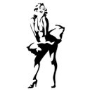 Ver imagem 1 de Adesivo Parede Marilyn Monroe Cinema Retro:preto