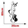 Adesivo Parede Guitarra Baixo Clave Música Parede Decoração - 2