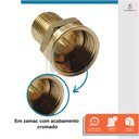 Ver imagem 3 de Bucha de Aumento Torneira Amarela 1/2 X 3/4 Metal Garden