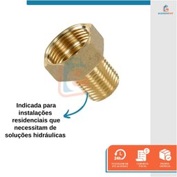 Bucha de Aumento Torneira Amarela 1/2 X 3/4 Metal Garden - 4