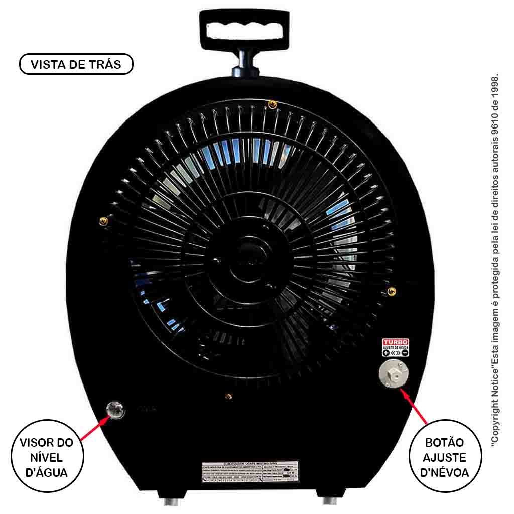 Ventilador de Ar 2025 Névoa Dagua Portátil + Suporte Parede:220v/branco - 5