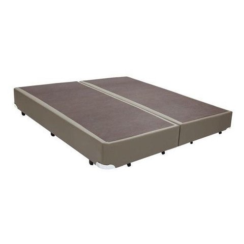 Cama Base Box King Bipartido Sintético Bege 27x193x203