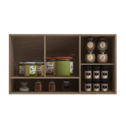 Armário Aéreo Modulado Vazado com Vidro Fidelitá Paris 120cm 3 Portas - 2