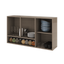 Ver imagem 4 de Armário Aéreo Modulado Vazado com Vidro Fidelitá Paris 120cm 3 Portas