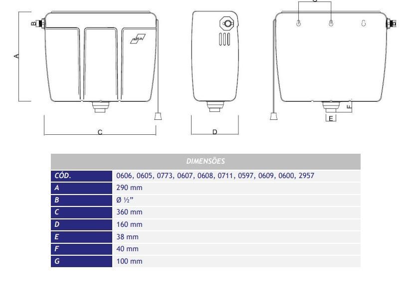 Caixa de Descarga Cipla Cinza - 2