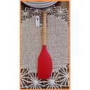 Ver imagem 1 de Espátula Reta de Silicone Cabo Madeira Vermelha - Oikos