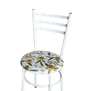 Ver imagem 5 de 6 Cadeiras Epoxi Branca para Cozinha Assento Estampado:floral Orquídea