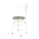 Ver imagem 2 de 6 Cadeiras Epoxi Branca para Cozinha Assento Estampado:floral Orquídea