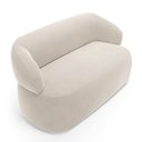 Ver imagem 5 de Sofá Orgânico 02 Lugares Living Glee 140cm Veludo Bege - Desk Design