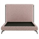 Ver imagem 6 de Cama King Nami com Cabeceira Estofada em Linho Rosa Claro Pés Ferro MDF-MDP Nexta Casa