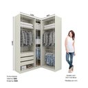 Ver imagem 3 de Guarda Roupa de Canto Bellagio 5 Portas 3 Gavetas MDP Areia HP-Jequitibá Casa 812 173cm