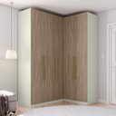 Ver imagem 1 de Guarda Roupa de Canto Bellagio 5 Portas 3 Gavetas MDP Areia HP-Jequitibá Casa 812 173cm